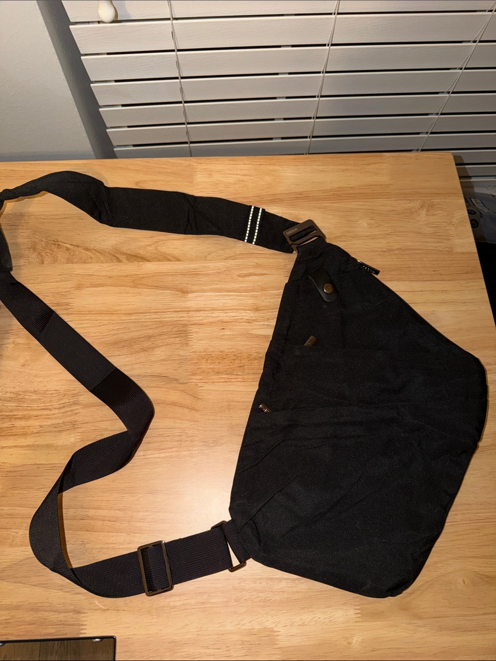 Women's Black Crossbody Sling Bag - Minimal Everyday Carry